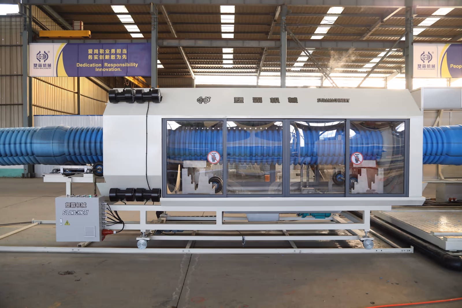 Cooling Tank - Double wall corrugated pipe extrusion line 304 stainless steel cooling tank secondary cool and shape the pipes - 6