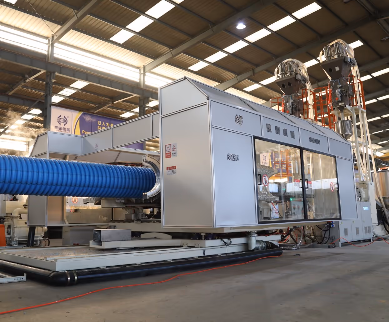 Corrugator - The innovative corrugator of Suba machinery corrugated pipe extrusion line adopts a horizontal water cooling structure - 6