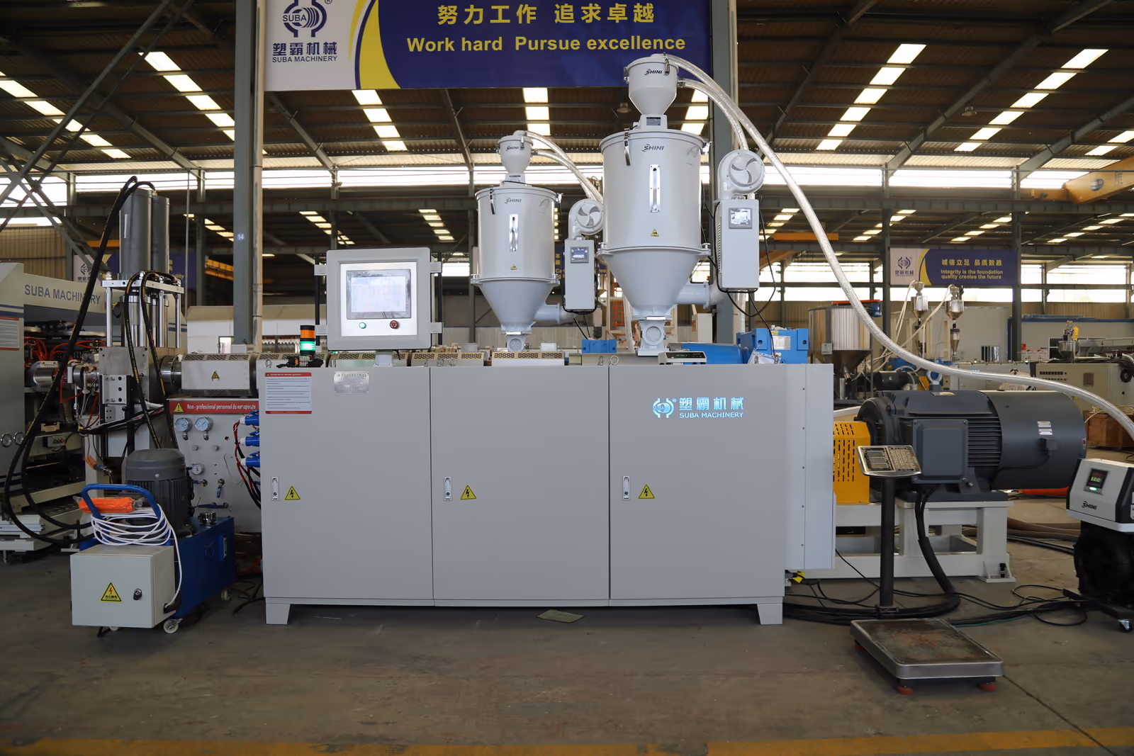Extruder - Suba machinery corrugated pipe extrusion line includes automatic feeding system and hopper with drying function - 2